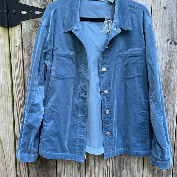 DRAPER’S & DAMONS Blue Corduroy Button Down Women’s Jacket XL NWT NEW - Picture 2 of 11